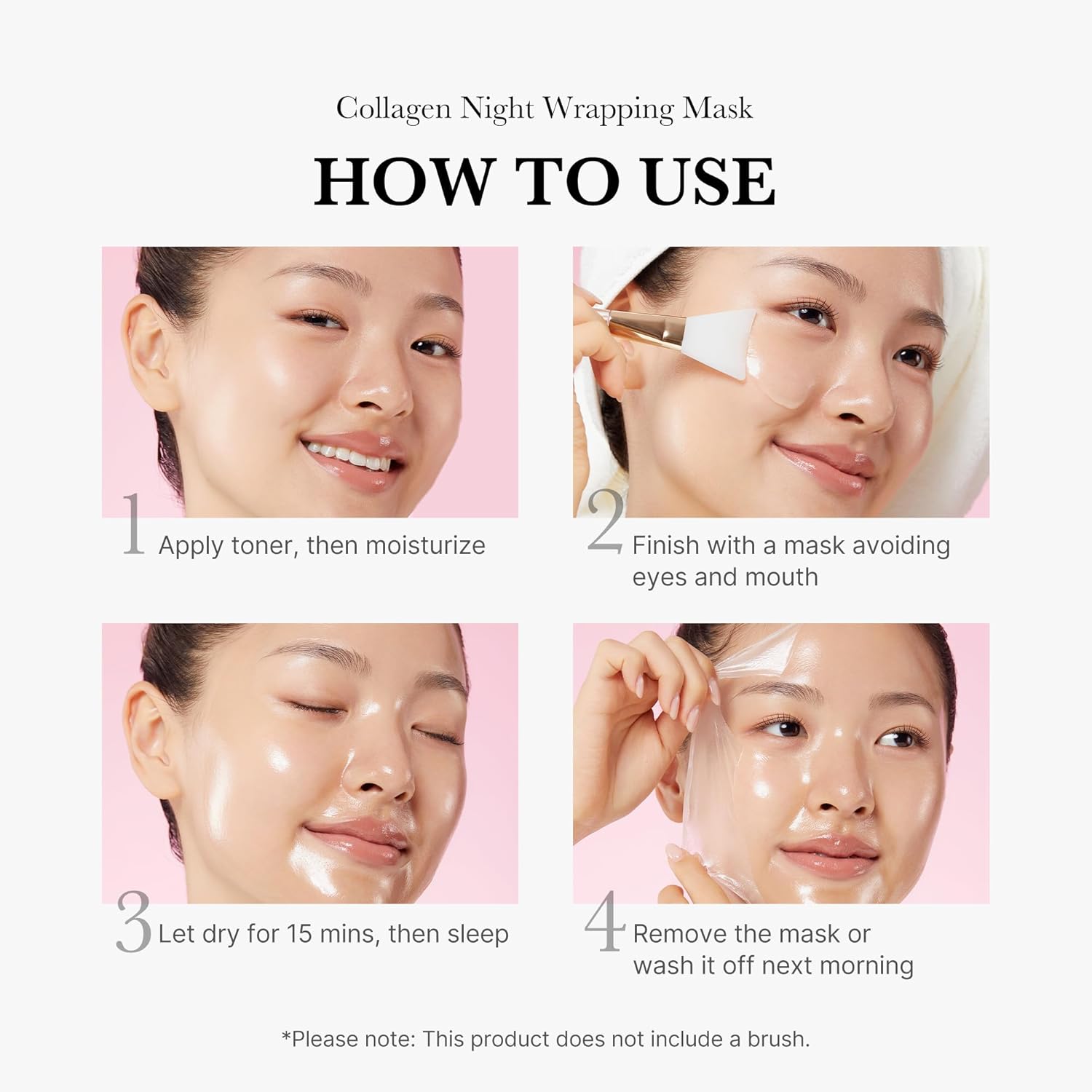 Medicube Collagen Overnight Wrapping Peel Off Facial Mask Pack - Elasticity & Hydration Care, Reduces Sagging & Dullness - Hydrolyzed Collagen For Glowing Skin - Korean Skin Care, 2.53 fl.oz - Dermalove